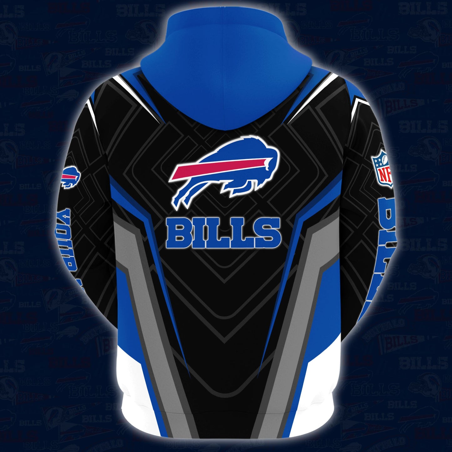 Buffalo Bills Combo Hoodie And Sweatpants Custom Your Name, Sport Hoodie Sweatpants Set, Sport Gifts For Fans ETRG-62591