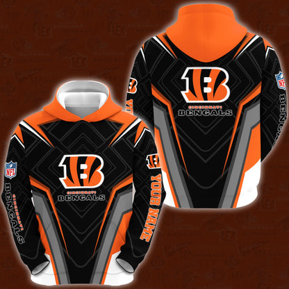 Cincinnati Bengals Combo Hoodie And Sweatpants Custom Your Name, Sport Hoodie Sweatpants Set, Sport Gifts For Fans ETRG-62591