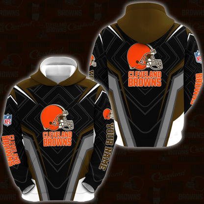 Cleveland Browns Combo Hoodie And Sweatpants Custom Your Name, Sport Hoodie Sweatpants Set, Sport Gifts For Fans ETRG-62591