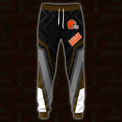 Cleveland Browns Combo Hoodie And Sweatpants Custom Your Name, Sport Hoodie Sweatpants Set, Sport Gifts For Fans ETRG-62591