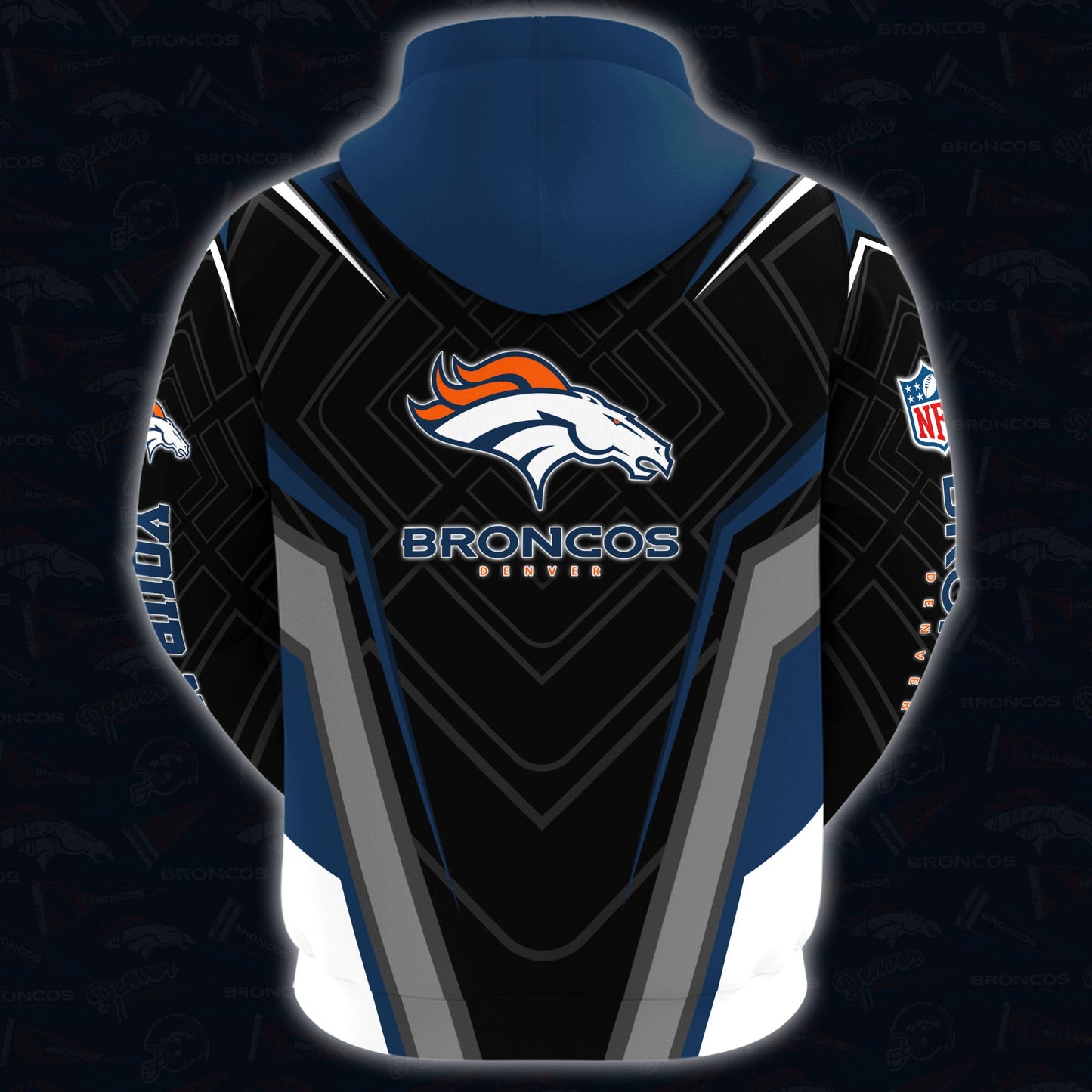 Denver Broncos Combo Hoodie And Sweatpants Custom Your Name, Sport Hoodie Sweatpants Set, Sport Gifts For Fans ETRG-62591