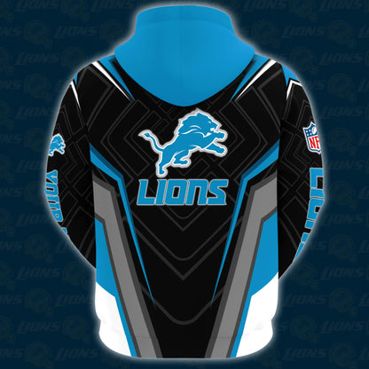 Detroit Lions Combo Hoodie And Sweatpants Custom Your Name, Sport Hoodie Sweatpants Set, Sport Gifts For Fans ETRG-62591