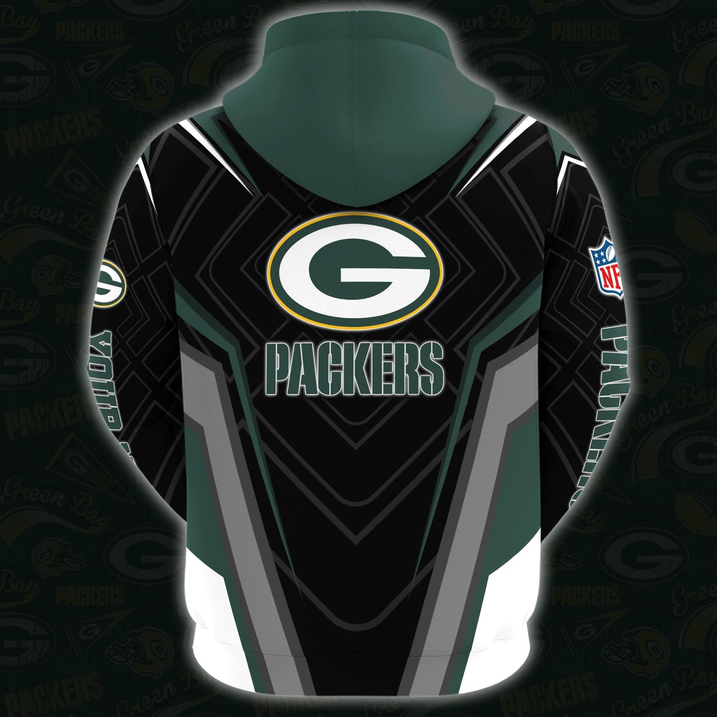 Green Bay Packers Combo Hoodie And Sweatpants Custom Your Name, Sport Hoodie Sweatpants Set, Sport Gifts For Fans ETRG-62591