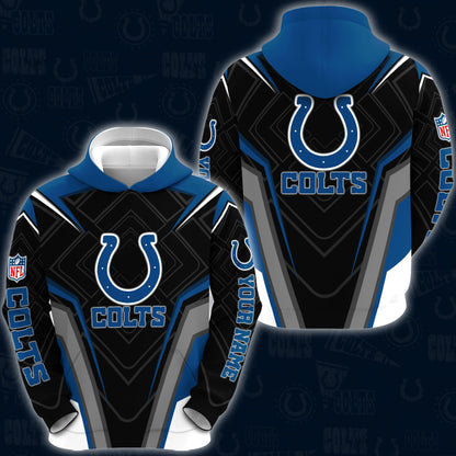 Indianapolis Colts Combo Hoodie And Sweatpants Custom Your Name, Sport Hoodie Sweatpants Set, Sport Gifts For Fans ETRG-62591