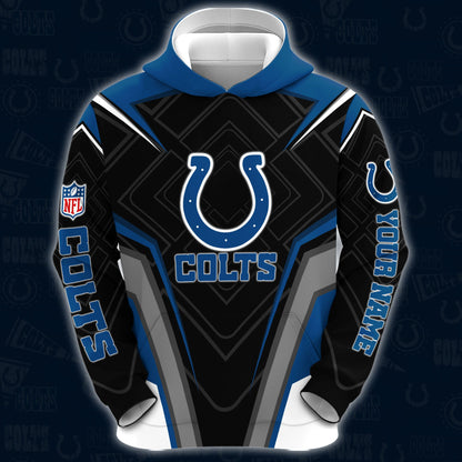 Indianapolis Colts Combo Hoodie And Sweatpants Custom Your Name, Sport Hoodie Sweatpants Set, Sport Gifts For Fans ETRG-62591