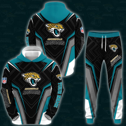 Jacksonville Jaguars Combo Hoodie And Sweatpants Custom Your Name, Sport Hoodie Sweatpants Set, Sport Gifts For Fans ETRG-62591