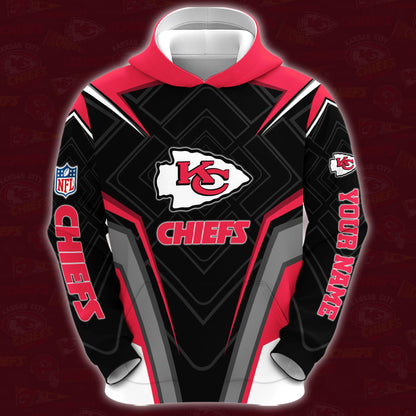 3 Best Selling Kansas City Chiefs Combo Hoodie And Sweatpants Custom Your Name, Sport Hoodie Sweatpants Set, Sport Gifts For Fans ETRG-62591
