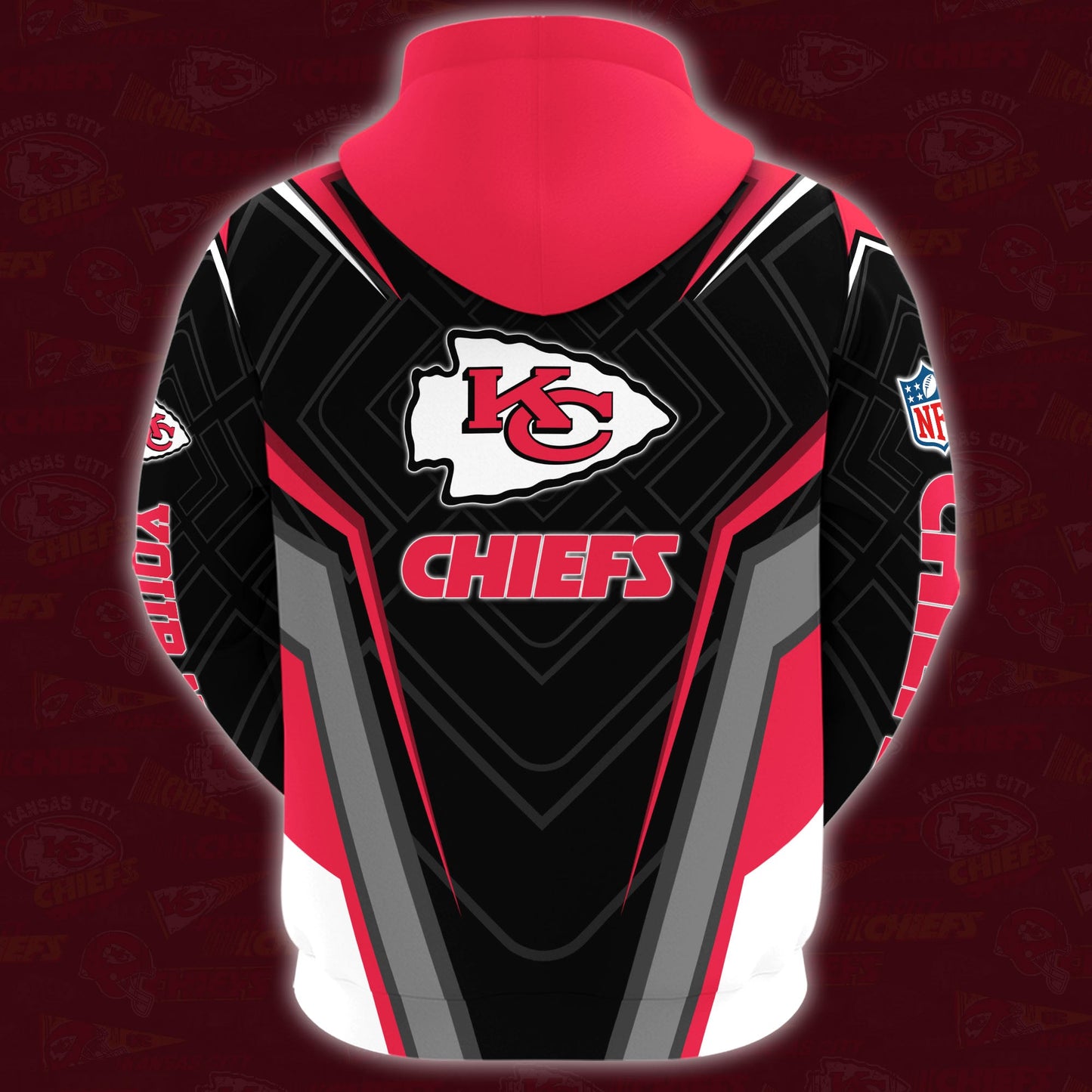 3 Best Selling Kansas City Chiefs Combo Hoodie And Sweatpants Custom Your Name, Sport Hoodie Sweatpants Set, Sport Gifts For Fans ETRG-62591