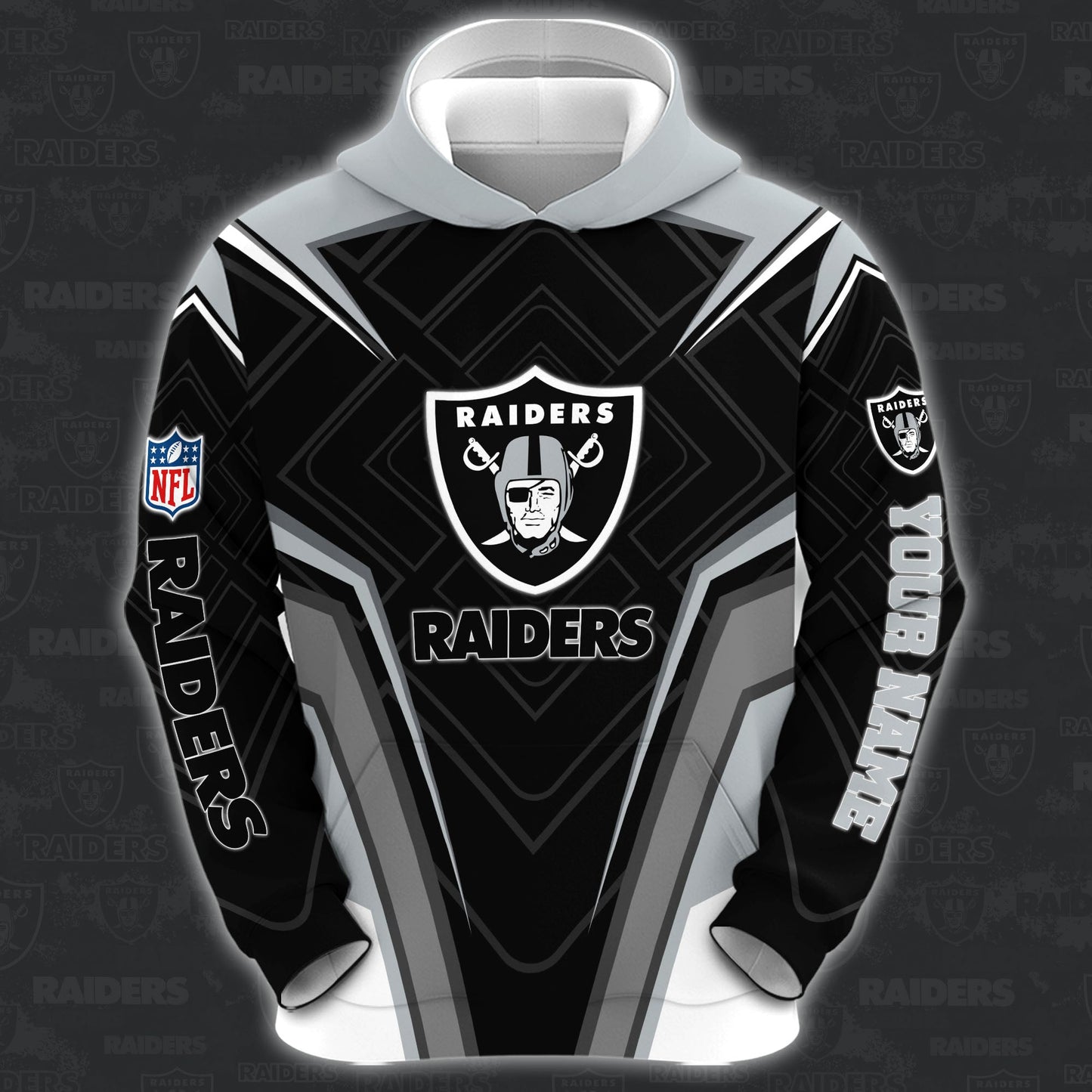 5 Best Selling Las Vegas Raiders Combo Hoodie And Sweatpants Custom Your Name, Sport Hoodie Sweatpants Set, Sport Gifts For Fans ETRG-62591