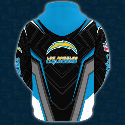 Los Angeles Chargers Combo Hoodie And Sweatpants Custom Your Name, Sport Hoodie Sweatpants Set, Sport Gifts For Fans ETRG-62591