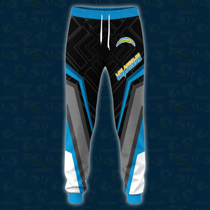 Los Angeles Chargers Combo Hoodie And Sweatpants Custom Your Name, Sport Hoodie Sweatpants Set, Sport Gifts For Fans ETRG-62591