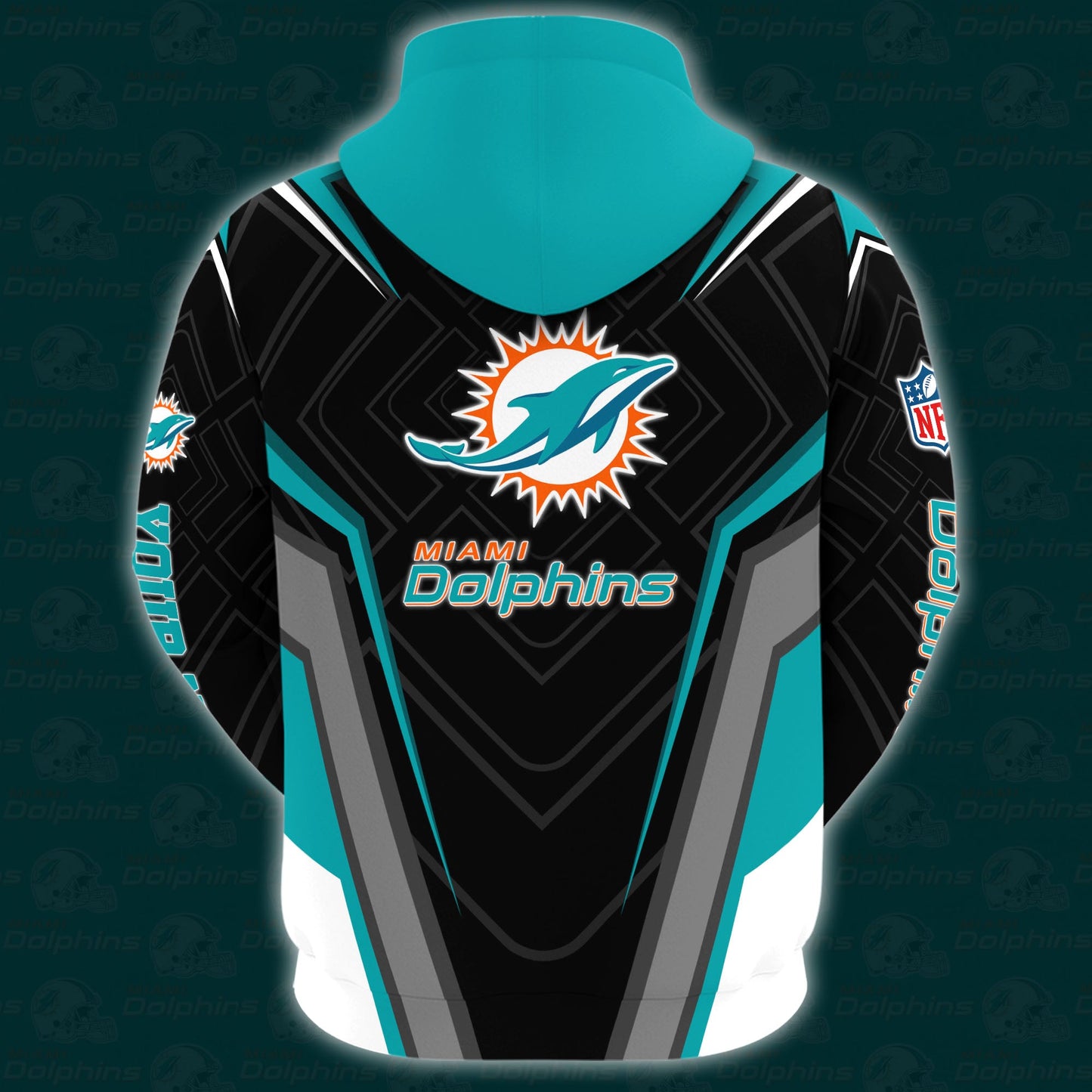 Miami Dolphins Combo Hoodie And Sweatpants Custom Your Name, Sport Hoodie Sweatpants Set, Sport Gifts For Fans ETRG-62591