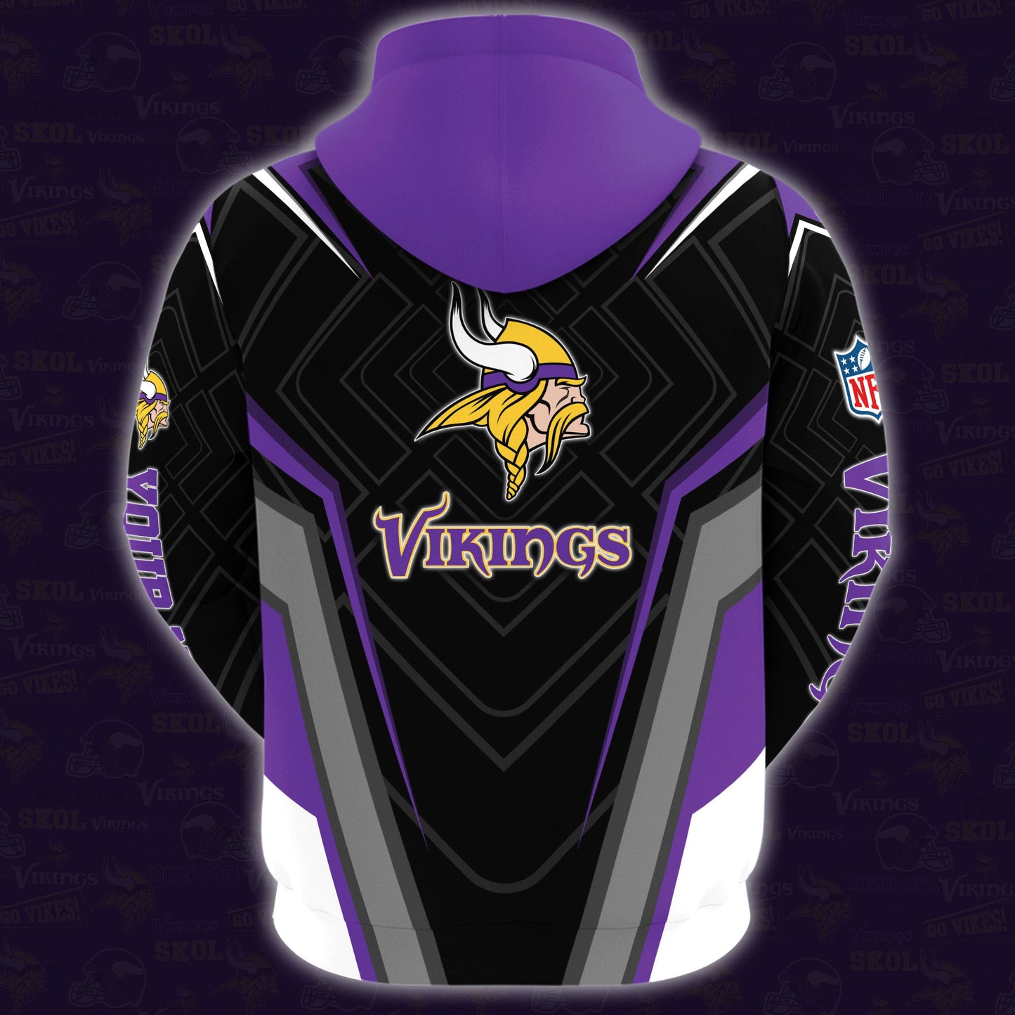 Minnesota Vikings Combo Hoodie And Sweatpants Custom Your Name, Sport Hoodie Sweatpants Set, Sport Gifts For Fans ETRG-62591