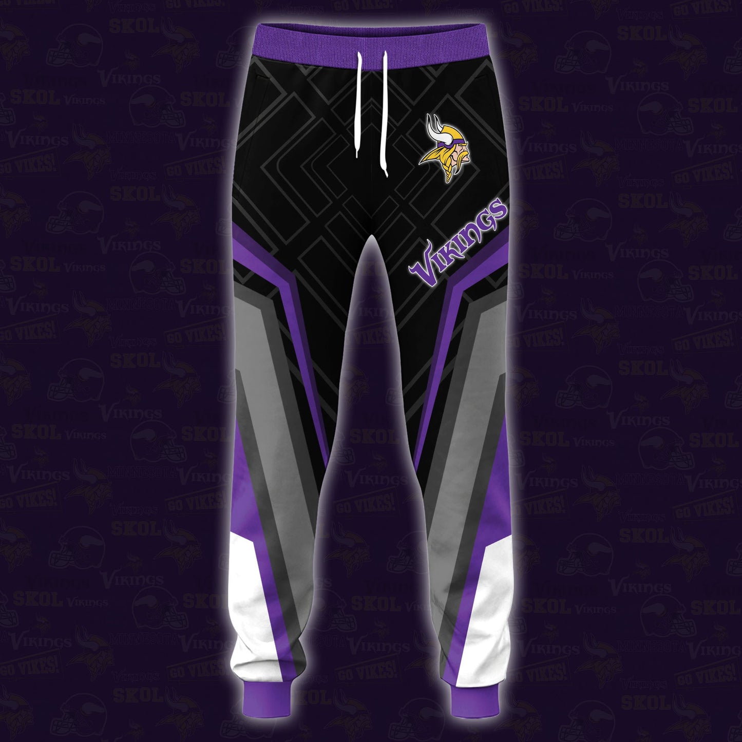 Minnesota Vikings Combo Hoodie And Sweatpants Custom Your Name, Sport Hoodie Sweatpants Set, Sport Gifts For Fans ETRG-62591