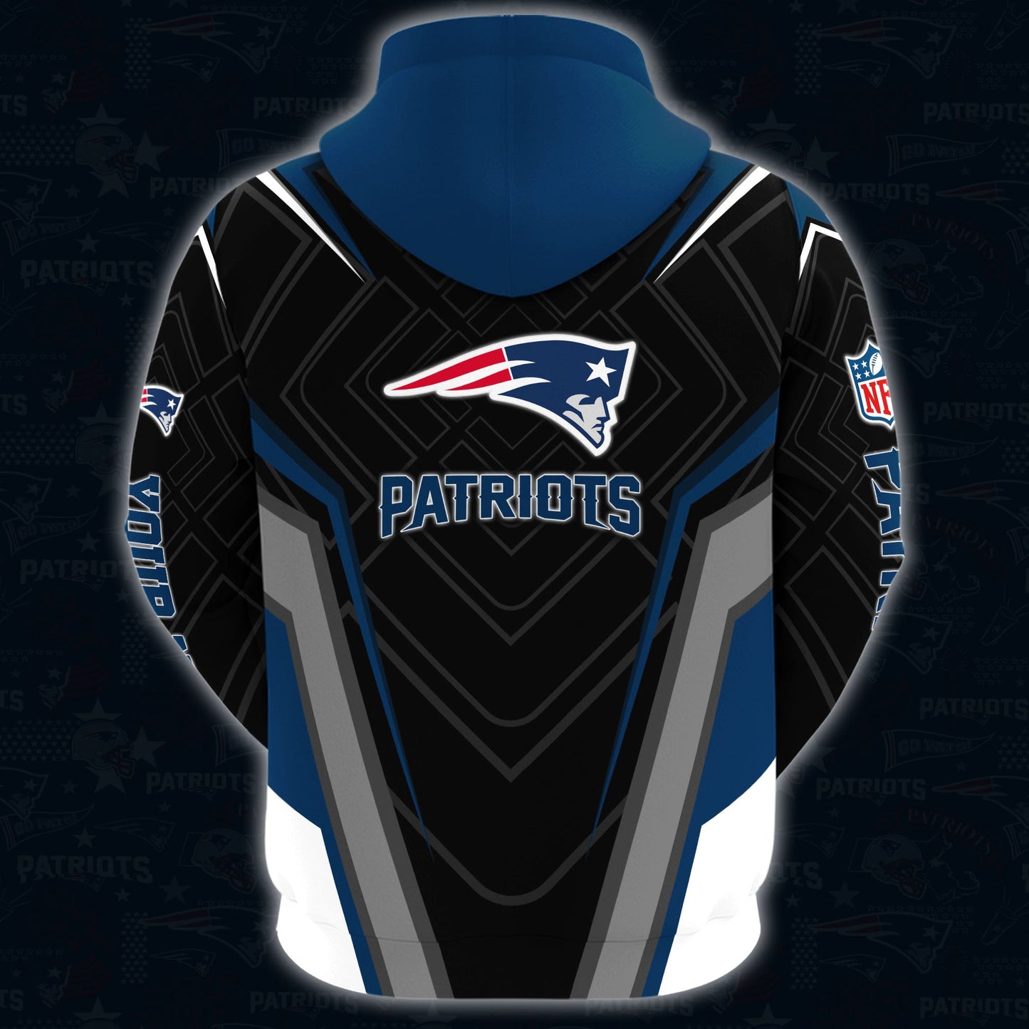 New England Patriots Combo Hoodie And Sweatpants Custom Your Name, Sport Hoodie Sweatpants Set, Sport Gifts For Fans ETRG-62591