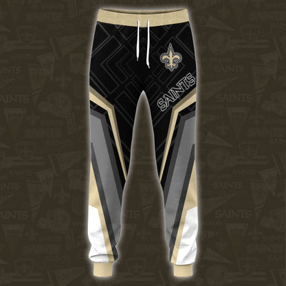 New Orleans Saints Combo Hoodie And Sweatpants Custom Your Name, Sport Hoodie Sweatpants Set, Sport Gifts For Fans ETRG-62591