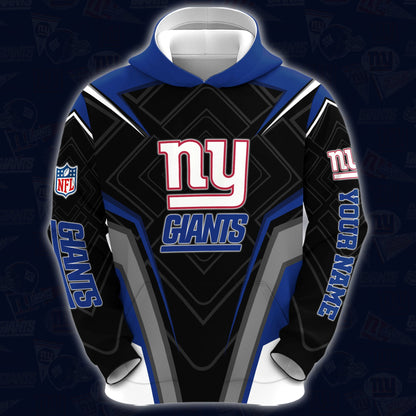 New York Giants Combo Hoodie And Sweatpants Custom Your Name, Sport Hoodie Sweatpants Set, Sport Gifts For Fans ETRG-62591
