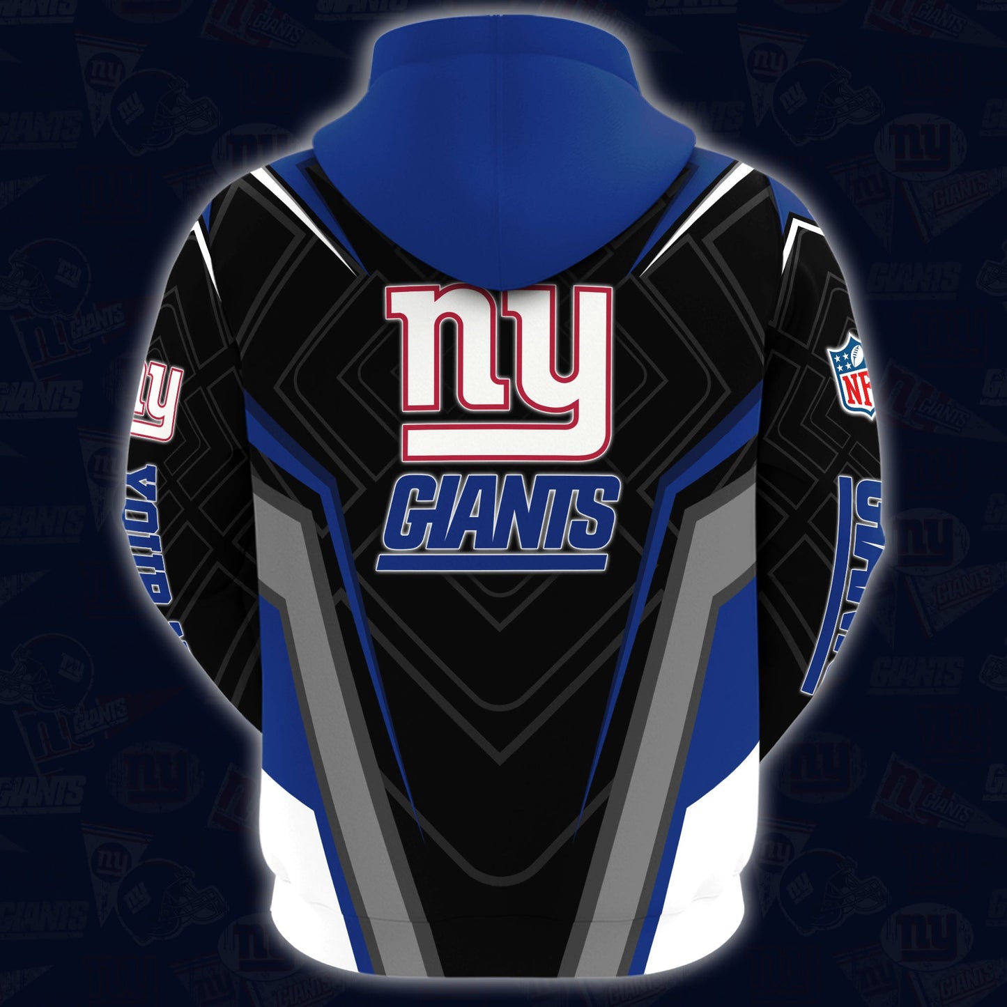 New York Giants Combo Hoodie And Sweatpants Custom Your Name, Sport Hoodie Sweatpants Set, Sport Gifts For Fans ETRG-62591