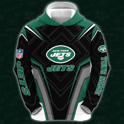 New York Jets Combo Hoodie And Sweatpants Custom Your Name, Sport Hoodie Sweatpants Set, Sport Gifts For Fans ETRG-62591