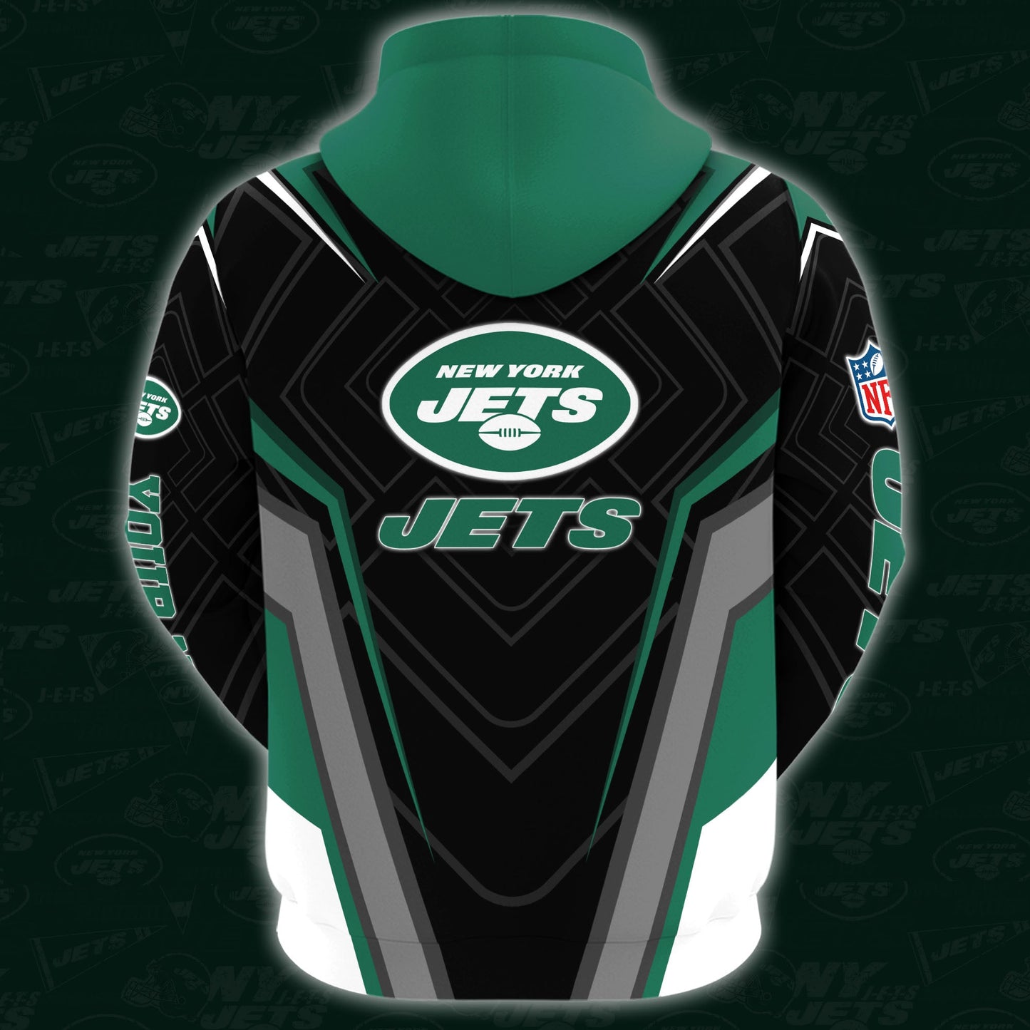 New York Jets Combo Hoodie And Sweatpants Custom Your Name, Sport Hoodie Sweatpants Set, Sport Gifts For Fans ETRG-62591