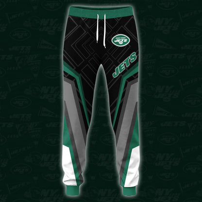 New York Jets Combo Hoodie And Sweatpants Custom Your Name, Sport Hoodie Sweatpants Set, Sport Gifts For Fans ETRG-62591
