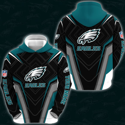 4 Best Selling Philadelphia Eagles Combo Hoodie And Sweatpants Custom Your Name, Sport Hoodie Sweatpants Set, Sport Gifts For Fans ETRG-62591