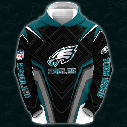 4 Best Selling Philadelphia Eagles Combo Hoodie And Sweatpants Custom Your Name, Sport Hoodie Sweatpants Set, Sport Gifts For Fans ETRG-62591