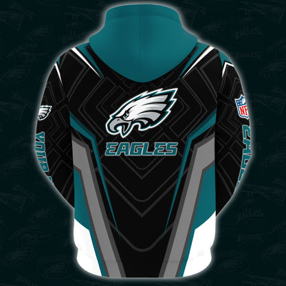 4 Best Selling Philadelphia Eagles Combo Hoodie And Sweatpants Custom Your Name, Sport Hoodie Sweatpants Set, Sport Gifts For Fans ETRG-62591