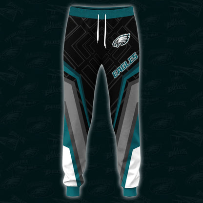 4 Best Selling Philadelphia Eagles Combo Hoodie And Sweatpants Custom Your Name, Sport Hoodie Sweatpants Set, Sport Gifts For Fans ETRG-62591