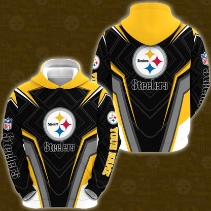 2 Best Selling Pittsburgh Steelers Combo Hoodie And Sweatpants Custom Your Name, Sport Hoodie Sweatpants Set, Sport Gifts For Fans ETRG-62591