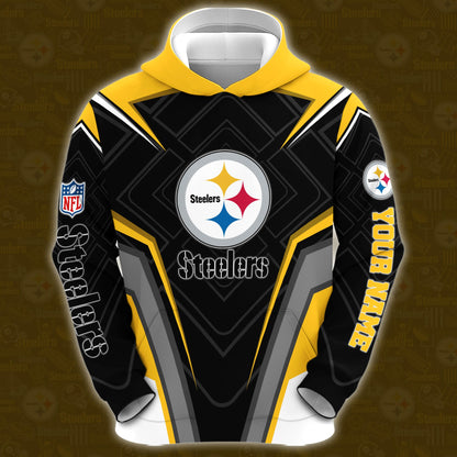 2 Best Selling Pittsburgh Steelers Combo Hoodie And Sweatpants Custom Your Name, Sport Hoodie Sweatpants Set, Sport Gifts For Fans ETRG-62591