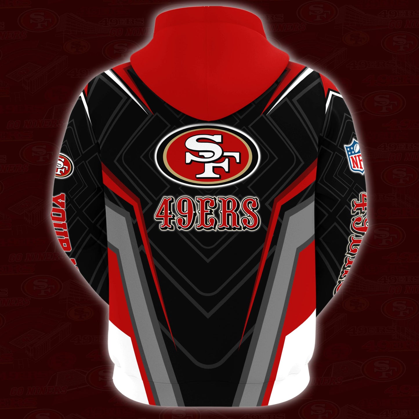 6 Best Selling San Francisco 49ers Combo Hoodie And Sweatpants Custom Your Name, Sport Hoodie Sweatpants Set, Sport Gifts For Fans ETRG-62591