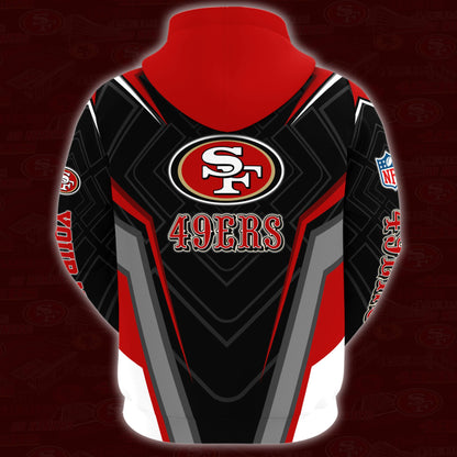6 Best Selling San Francisco 49ers Combo Hoodie And Sweatpants Custom Your Name, Sport Hoodie Sweatpants Set, Sport Gifts For Fans ETRG-62591