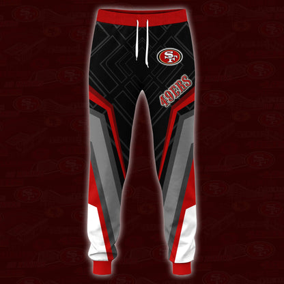 6 Best Selling San Francisco 49ers Combo Hoodie And Sweatpants Custom Your Name, Sport Hoodie Sweatpants Set, Sport Gifts For Fans ETRG-62591