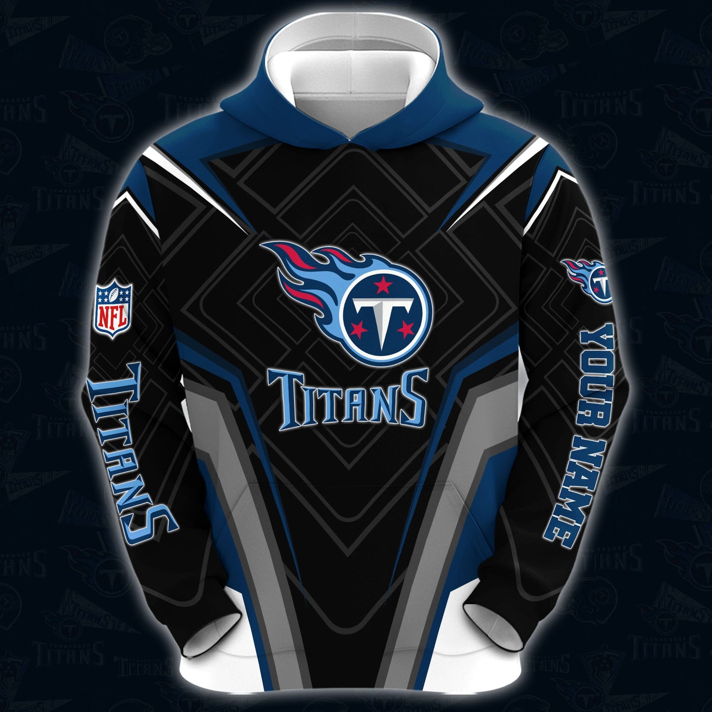 Tennessee Titans Combo Hoodie And Sweatpants Custom Your Name, Sport Hoodie Sweatpants Set, Sport Gifts For Fans ETRG-62591