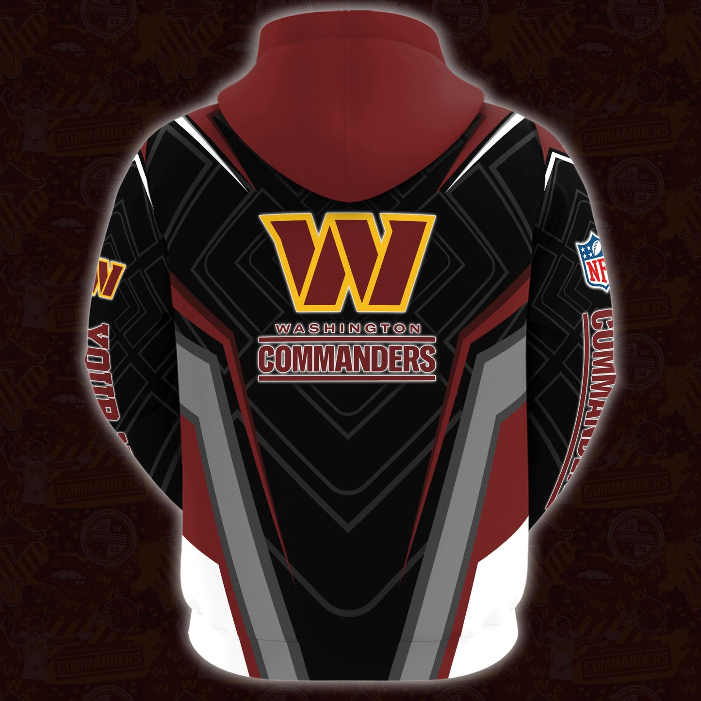 Washington Commanders Combo Hoodie And Sweatpants Custom Your Name, Sport Hoodie Sweatpants Set, Sport Gifts For Fans ETRG-62591