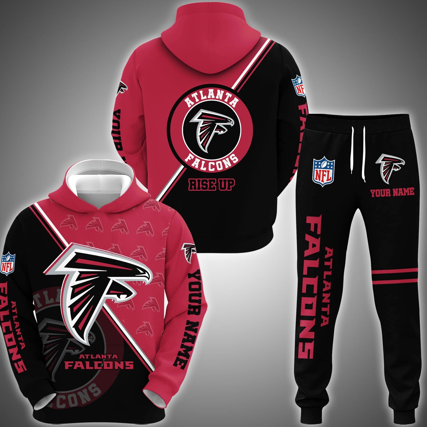 Atlanta Falcons Combo Hoodie And Sweatpants Custom Your Name, Sport Clothings, Sport Gifts ETRG-62940