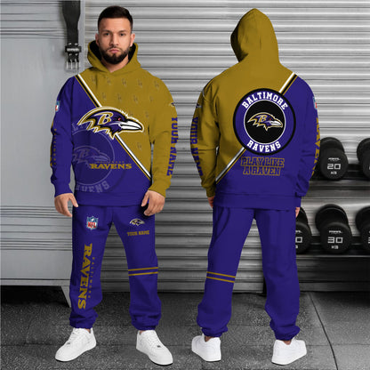 Baltimore Ravens Combo Hoodie And Sweatpants Custom Your Name, Sport Clothings, Sport Gifts ETRG-62940