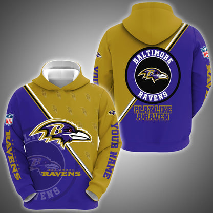 Baltimore Ravens Combo Hoodie And Sweatpants Custom Your Name, Sport Clothings, Sport Gifts ETRG-62940