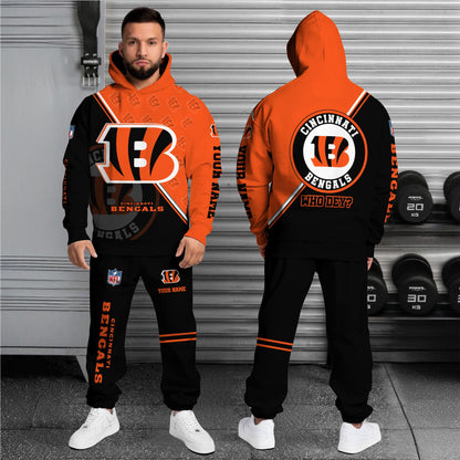 Cincinnati Bengals Combo Hoodie And Sweatpants Custom Your Name, Sport Clothings, Sport Gifts ETRG-62940