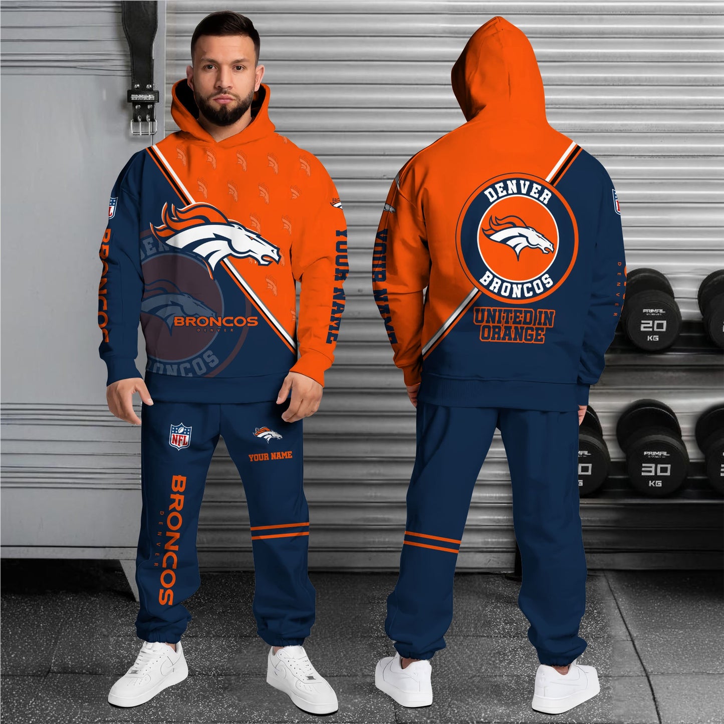 Denver Broncos Combo Hoodie And Sweatpants Custom Your Name, Sport Clothings, Sport Gifts ETRG-62940