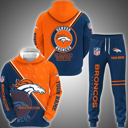 Denver Broncos Combo Hoodie And Sweatpants Custom Your Name, Sport Clothings, Sport Gifts ETRG-62940