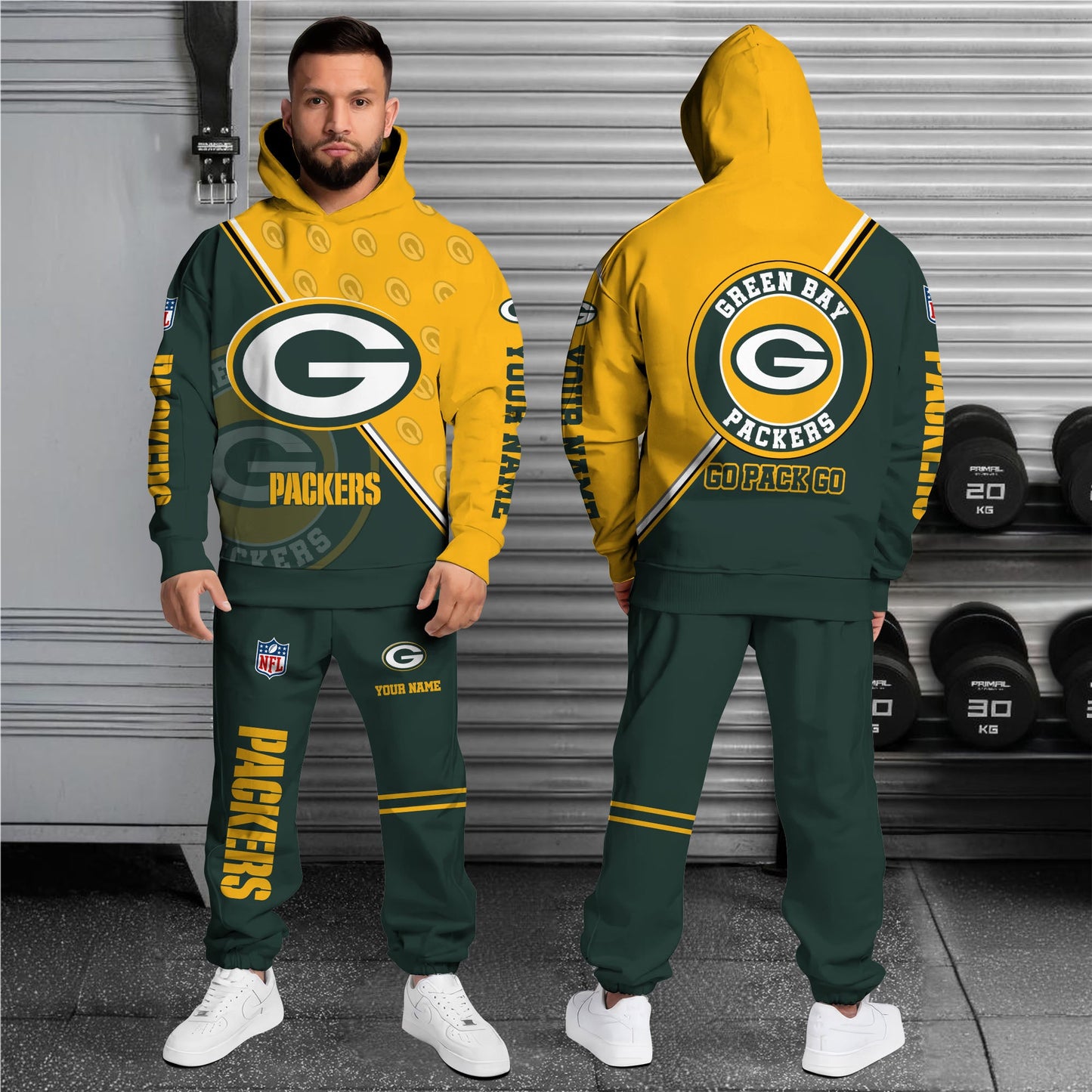 Green Bay Packers Combo Hoodie And Sweatpants Custom Your Name, Sport Clothings, Sport Gifts ETRG-62940