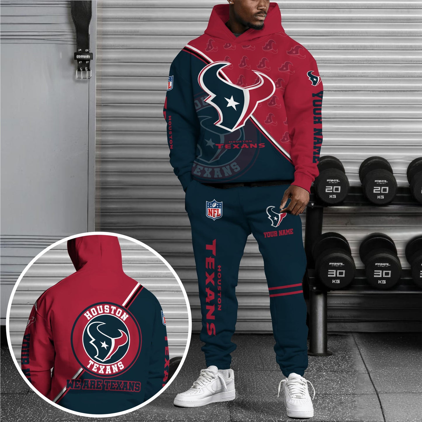 Houston Texans Combo Hoodie And Sweatpants Custom Your Name, Sport Clothings, Sport Gifts ETRG-62940