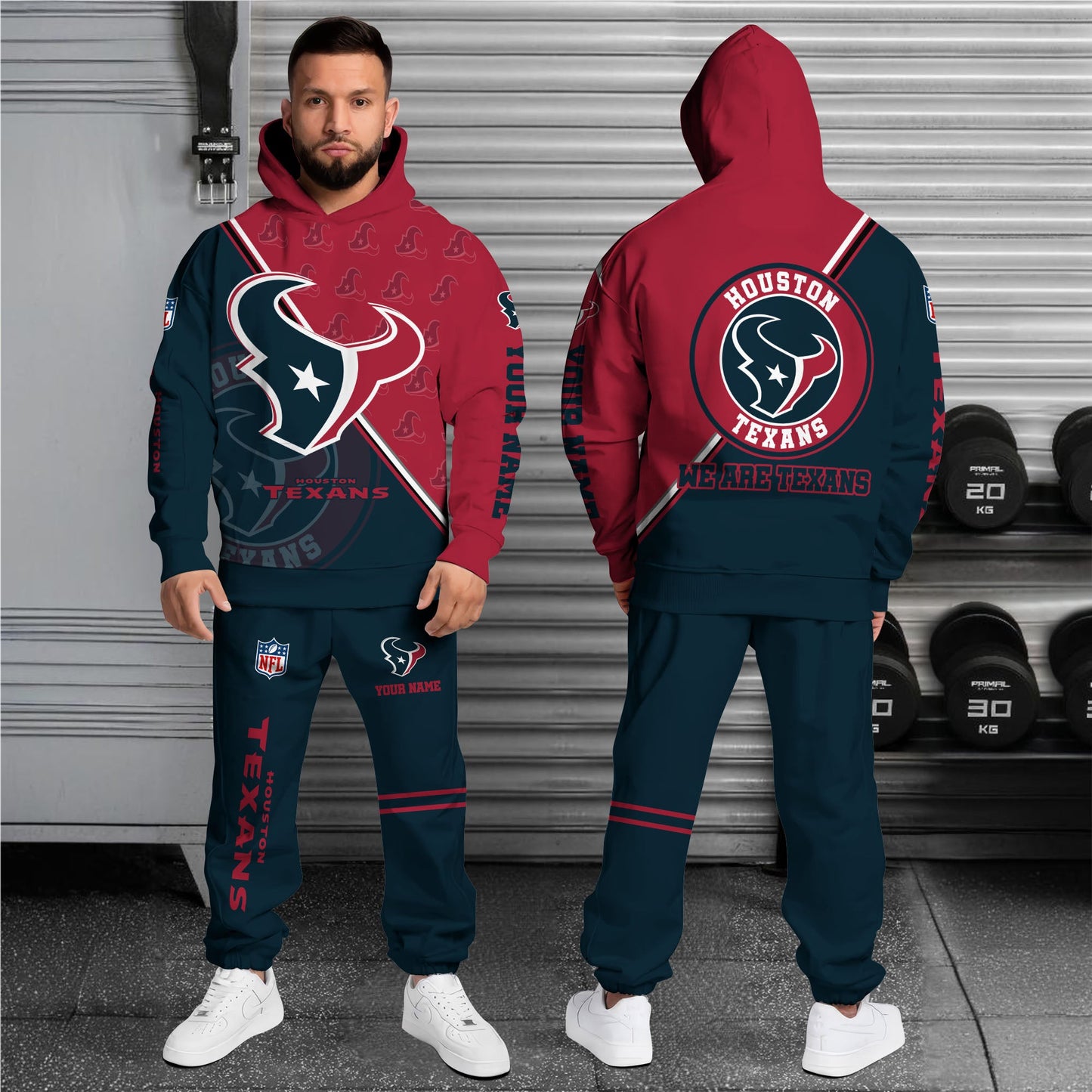 Houston Texans Combo Hoodie And Sweatpants Custom Your Name, Sport Clothings, Sport Gifts ETRG-62940
