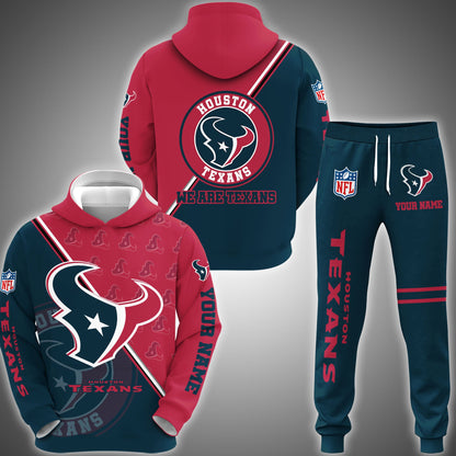Houston Texans Combo Hoodie And Sweatpants Custom Your Name, Sport Clothings, Sport Gifts ETRG-62940