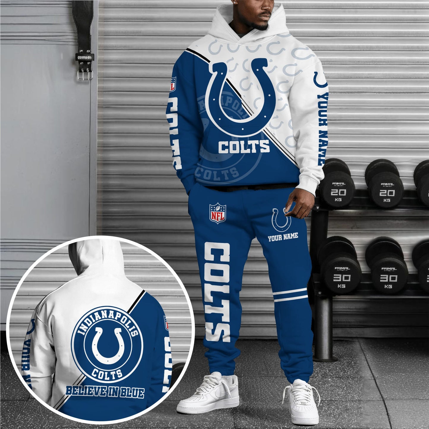 Indianapolis Colts Combo Hoodie And Sweatpants Custom Your Name, Sport Clothings, Sport Gifts ETRG-62940