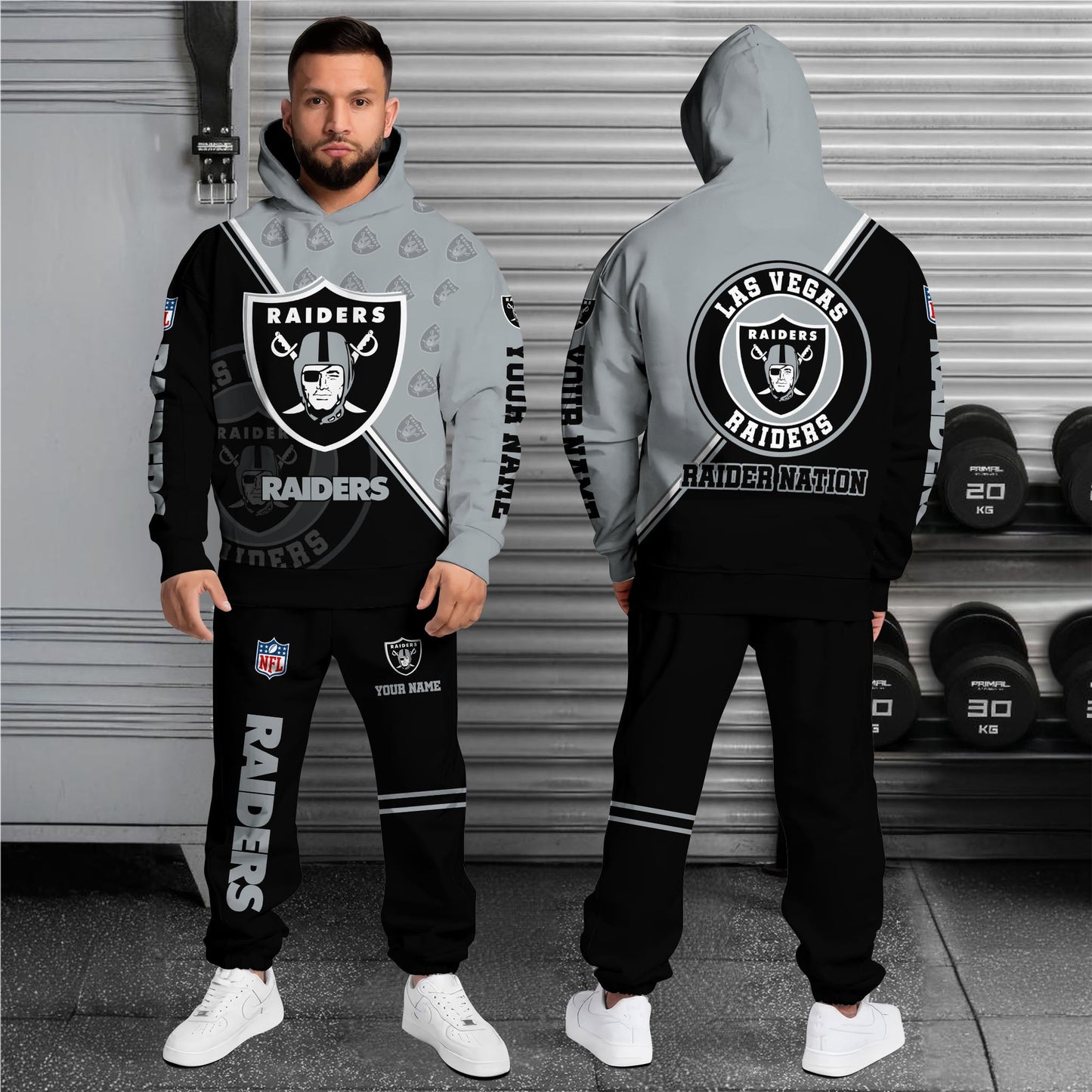5 Best Selling Las Vegas Raiders Combo Hoodie And Sweatpants Custom Your Name, Sport Clothings, Sport Gifts ETRG-62940