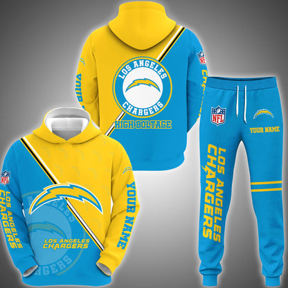 Los Angeles Chargers Combo Hoodie And Sweatpants Custom Your Name, Sport Clothings, Sport Gifts ETRG-62940
