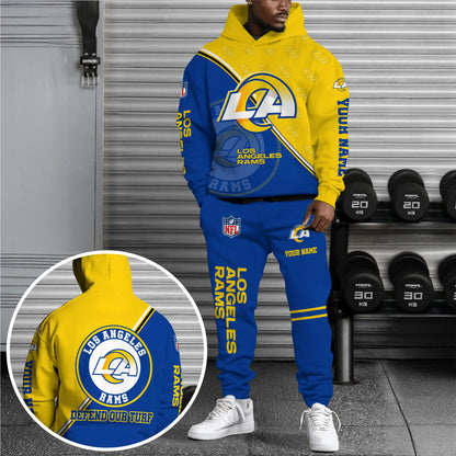 Los Angeles Rams Combo Hoodie And Sweatpants Custom Your Name, Sport Clothings, Sport Gifts ETRG-62940